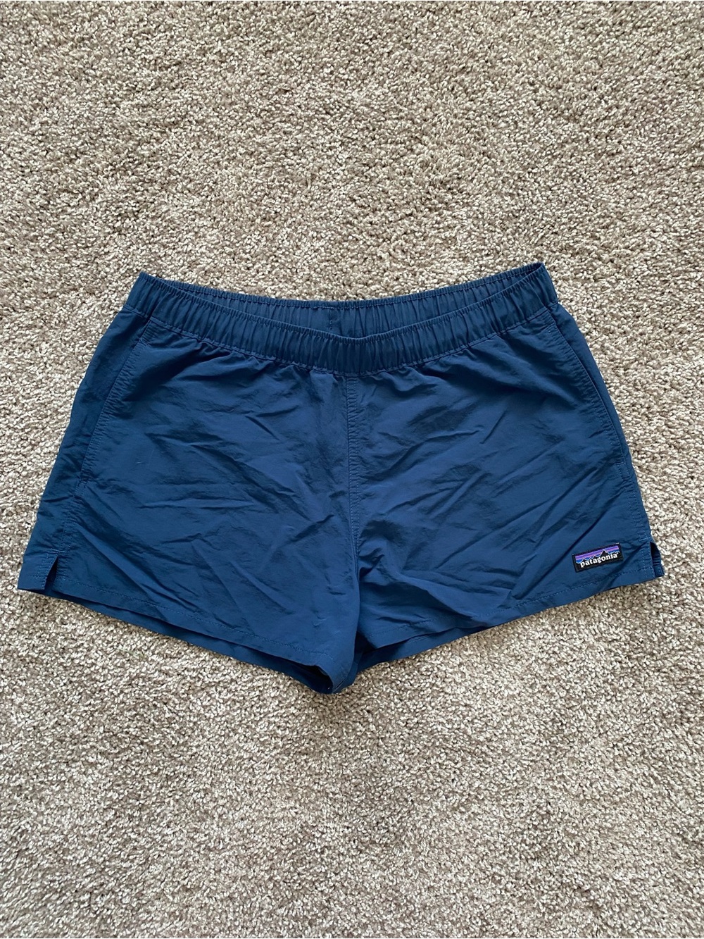 Patagonia Tidepool Blue Barely Baggies 2.5” Women’s Medium